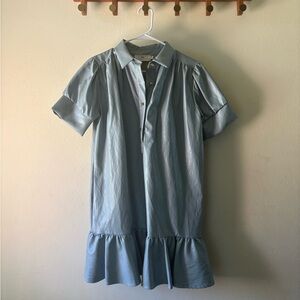 Never a Wallflower Sky Blue Button-Up Top